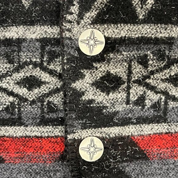 Coldwater Creek Lightweight Aztec Pattern Jacket, USA, Black Gray Red, S - Picture 5 of 7